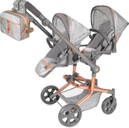 Cochecito plegable para muñecas gemelas con mochila CITY X – 91 cm