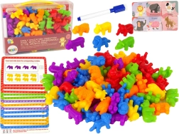 Juguete educativo de animales y tarjetas de tareas para niños