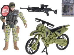 Figura de acción articulada de soldado de 10 cm con accesorios