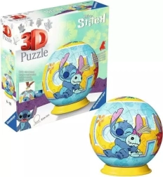 Puzzle 3D esfera DISNEY Stitch de 72 piezas con base