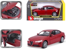 Modelo metálico de coche Bburago 1:24 Alfa Romeo Giulia rojo