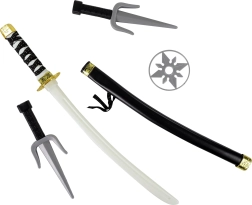 Set ninja con dagas y estrella arrojadiza