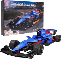 Kit de coche de carreras F1 por control remoto, azul, 1065 piezas