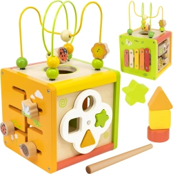 Cubo de actividades de madera 5 en 1 Viga