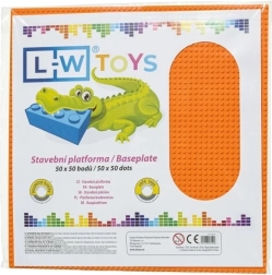 L-W Toys base de construcción grande 50 × 50 puntos naranja