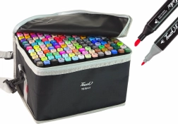Set de rotuladores de alcohol de doble punta en estuche, 168 uds.