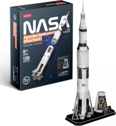 Puzzle 3D Cohete Saturn V – 136 piezas