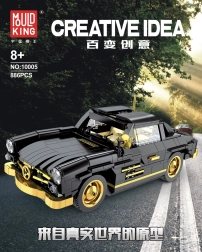 Kit de construcción de coche retro de 886 piezas