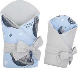 Arrullo infantil reversible New Baby Teddy Bear in Space 80×80 cm