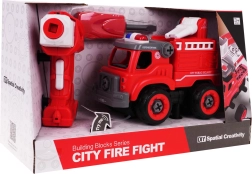 Camión de bomberos desmontable con herramientas y control remoto