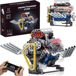 Kits de construcción técnica: construye un motor funcional con batería, luz y movimiento (665 piezas)