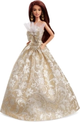 Muñeca navideña Barbie castaña 2025