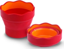 Vaso para agua Faber-Castell Clic&Go rojo