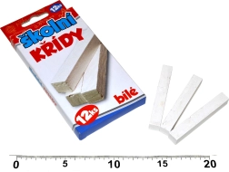 Tizas escolares blancas 12 uds