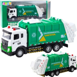 Camión de basura infantil con cubo elevador, luces y sonidos – cabina metálica