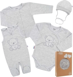 Conjunto para recién nacido para la maternidad NEW BABY Sweet Bear, gris