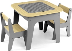 Mesa infantil y sillas MILLY MALLY Olaf Blocks, gris oscuro