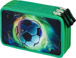Estuche escolar de tres pisos Balón de fútbol