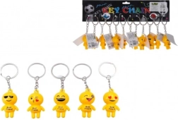 Llavero con emoticono, metal/plástico, 9 cm