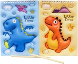 Cuaderno para rascar de dinosaurio con encuadernación en espiral 14 × 20 cm