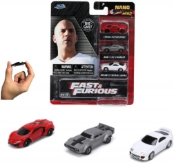 Set de tres nano coches de Rápido y Furioso