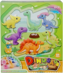 Set creativo de moldes de yeso de dinosaurios para colorear