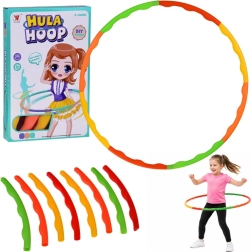 Aro hula para niños y adultos con protuberancias de masaje, plegable 84 cm