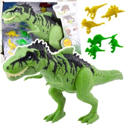 Set de juguete de dinosaurio con sonido y mini figuras
