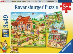 Puzzle Ravensburger Vacaciones en el campo 3×49 piezas