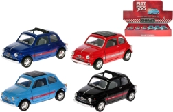 Modelo de coche metálico FIAT 500 1:24 con mecanismo de retroceso