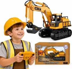Excavadora de orugas WOOPIE con control remoto, sonidos y accesorios