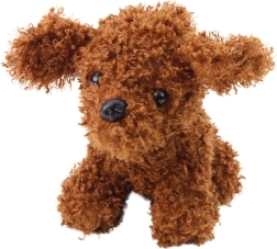 Amigo de peluche caniche 20 cm marrón