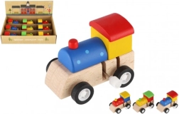 Trenecito de madera con llave 7 cm – juguete colorido para niños