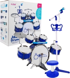 Set musical infantil con batería, teclado y micrófono 3+ – Azul