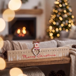 Calendario de Adviento «Merry Christmas» con reno