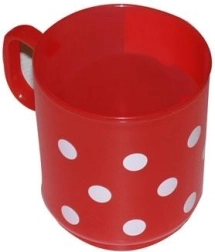 Taza de plástico mate de 0,25 l con estampado – mix de colores
