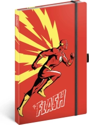Cuaderno de notas rayado THE FLASH con goma elástica y lazo para bolígrafo