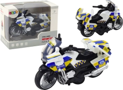 Motocicleta de Policía Infantil con Propulsión por Fricción con Luces y Sonido