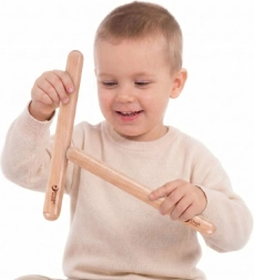 Claves rítmicas de madera Classic World para niños