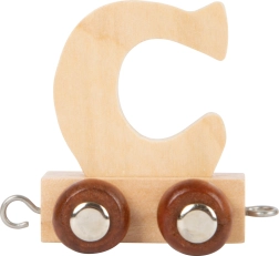 Vagón de madera con la letra C para tren de madera small foot