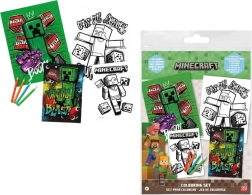 Set creativo de dibujos para colorear Minecraft