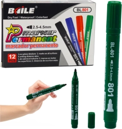Rotulador permanente verde impermeable 2,5–4,5 mm