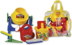 Hormigonera de arena Androni con accesorios en bolsa de viaje
