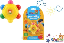 Cera de colores en forma de estrella con 6 colores