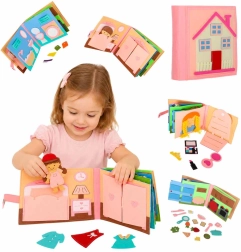 Libro sensorial de fieltro 3D con casita para niños