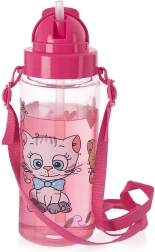 Botella infantil de tritán con pajita Gatito 490 ml