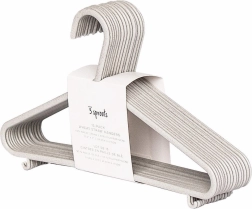 Perchas infantiles 3 Sprouts de paja de trigo, grises, 15 uds.