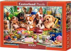 Puzzle de 1000 piezas: postres y cachorros