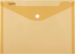 Cartera portadocumentos con cierre a presión A4 Opaline naranja de polipropileno 180 micras (paquete de 5 uds.)