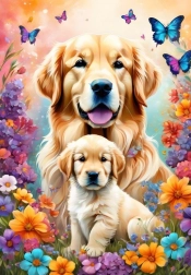 Puzzle amor maternal: perros 1000 piezas